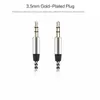 1M/3FT Strong Colorful Braided Fabric 3.5 MM Stereo Jacks Male to Premium Gold Plated Audio Cable AUX Extra Cord For MP3 Car PC iPod