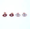 925 sterling silver jewelry wholesale red white enamel turkish evil eye stud classic trendy turkish earring jewelry