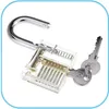 Clear Transparent Padlock Practice Lock - Locksmith Training Practice Lock for Beginners