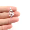 925 Sterling Silver Pick a Pearl Cage Warp Twist Cage Locket Pendant Necklace Boutique Lady Gift