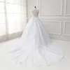 Princess Löstagbara bröllopsklänningar LACE APPLIKES BALL GOWN RECTABLE TRAIN GLAMOROUS PEALKIN REAL Bild Bröllopsklänning8496559