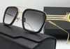 Vintage quadratische Piloten-Sonnenbrille, goldbraun, Farbverlauf, Gafas de Sol, Herren-Sonnenbrille, Brillenschirme, New286e
