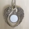 Sublimation leere Halsketten Anhänger für Geburtstagsgeschenke Mutter Sohn Tochter Heißtransferdruck Engel Halskette Anhänger neue Stile