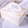 Flower Paper Box With Handle Chocolate Cake Party Packaging Cookie Candy Nuts Box DIY Wedding Gift Packing Box