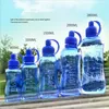 HELLOYOUNG 800ml 1000ml Garrafa de água criativa Sports Leak-proof Grande Capacidade Bottle escalada ao ar livre plástico da garrafa de água Preferenciais