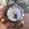 Men Watch All Sub-dials Working Top Brand Mens Watches Fashion Mechanical Automatic Full Stainless Steel Band Daydate Waterproof Flywheel Wristwatch for Men