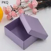 40 stks Paars Bruiloft Favor Favor Papier Geschenkdoos Kleine Candy Boxes Levering Gunst Kraftpapier Geschenkdozen voor Sieraden Gratis verzending