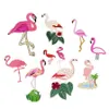 10 stks Flamingo Geborduurde Patches voor Kleding Tassen Iron On Transfer Applique Patch voor Jurk Jeans DIY Naaien Op Borduurwerk Kinderen Stickers