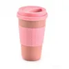 Wheat Straw Plastic Coffee Cups Travel Coffee Mug With Lid Travel Easy Go Cup Portable for Outdoor Camping Hiking Picnic