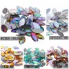 1000 stks 4x8mm acryl paard oog aarde facetten nagels decoratie ab kleuren niet-fix stenen flaqueback heet