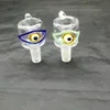 Produzione di tubi di vetro Narghilè soffiato a mano Testa a bolla per occhiali colorata con gancio curvo