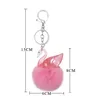 Chaveiro de lembrancinha de festa Pompom Chaveiro Charm Bola Acrílico Cisne Pele Real de Coelho 6cm Bola Genuíno Macio Fofo Bolsa Pingente Presentes de Natal