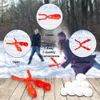 Snowball Maker Brinquedo Ao Ar Livre Brinquedos de Neve de Inverno com Duas Bolas Esportes de Inverno Snow Ball Criador Molde De Areia Snowball Rapidamente para Crianças Azul Vermelho