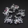 10pcs Bright Silver Octopus Devilfish Necklace Bracelet Jewelry Making Pearl Beads Cage Locket Pendant Perfume Diffuser Fun Gifts2899819