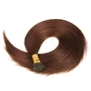 Elibess hår -i tip keratin Mänskliga hårförlängningar 14 "-26" 0,8 g / s silkeslen rak fusionshår 200s / pack