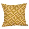 funda cojin 45x45cm Mustard Pillow Case Yellow Fall Autumn geometric cushion Cover sofa pillow covers decorative pillowcase