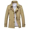 Lesbar Herren Trenchcoat Mode Designer Männer Mantel Herbst Schlank Marke Winter Herren Jacke Baumwolle Windjacke Männer Graben 4XL