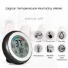 Freeshipping Multifunctional Digital Thermometer Hygrometer Temperature gauge Humidity Meter clock wall Max Min Value Trend Display C/Funit