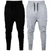 Mäns Mode Casual Höst Bomull Patchwork Zipper Drawstring Run Gym Jogger Byxor Rak Byxor Mode Gift