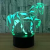 Animal cheval 3D LED bureau Table veilleuse lampe 7 couleurs enfants cadeau décor à la maison # R45