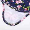 En Yeni Bebek Giyim İlkbahar Sonbahar Yenidoğan Bebek Kız Giyim Çiçek Baskılar Kapşonlu Romper Jumpsuit + Kafa 2pcs Seti Kıyafet