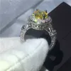 choucong Anello vintage Colore oro Diamante Argento 925 Anniversario Fedi nuziali Anelli per le donne bijoux Regalo di San Valentino