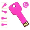 Bulk 20 sztuk Metal Key 32 GB USB 2.0 Napędy flash Puste Media Flash Memory Stick do PC Laptop Tablet Thumb Storage Pen Dyszy Multicolors