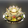 Ściągacza Crystal Crystal LED Lampka sufitowa 3W AC90-260V Nowoczesna Lampa Kryształowa Lampa Kryształowa Lampa Lampa Lampa Halla Oświetlenie Pumpkin Lotus LED CE201C