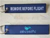 Remove Before Flight Cebu Pacific Philippine Airlines Fabric Embroidered Key Tags 13 x 2.8cm 100pcs lot