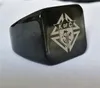 Black Gold Silver Masonic Demolay Ring langs Master Knight van Columbus Rings Knights Tempeliers vrijmetselarij Cross -sieraden voor mannen Unieke stijl Hoog gepolijst nieuw