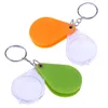 10X Magnifying Glass Folding Magnifier Handheld Glass Lens Plastic Portable Keychain Loupe Green Orange