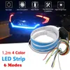 1.2 メートル 12 V 4 色 RGB フロータイプ LED 車のテールゲートストリップ防水ブレーキ駆動ターンシグナルライト車のスタイリング高品質