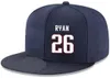 Cappelli Snapback Personalizza qualsiasi nome giocatore Numero 12 Cappelli Brady 18 Slater Personalizza tutti i cappelli della squadra Accetta il logo ricamato piatto Na4614965