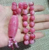 Collana in giada naturale fiore pesca pendente rosa phoenix pendente con fibbia per la pace