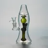 2018 Lampa Lawy Perc Bong 8-calowy Unikalny szklany Bong z 14mm Oil platformy olejowe z miską Grube Rury wodne Green Dab Rig