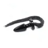 Anal Toys Silicone Horse Tail Whip Black Pony Plug Cosplay Animal PET Game Toy Insert Role #G94