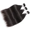 10a Brasilianska Virgin Remy Hair Straight 3pcs Obehandlat brasiliansk silkeslen Rikt Human Hair Weave Bundlar Naturlig Svart Dubbel Väft