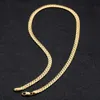 23.6 in Mens Necklace Chain 18k Yellow Gold Filled Bone Necklace Solid Jewelry 7mm Wide Mens Accessories