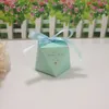 2019 nya bröllop favoriserar lådor kreativ godis låda med silke band papper gåvor lådor baby shower fest dekoration diamant form