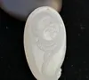 Natural afegão branco jade cabeça de jade pingente de ovelha gordura branco jade rir buddha cabeça pingente de colar