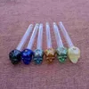 Wholesale DHL Free Colorful Straight TubeGlass Smoking Pipes 5 Inches Glass Spoon Pipes Mini Skull Pyrex Oil Burner Pipes Smoking Tool SW22