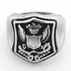 Fanssteel roestvrijstalen heren dames sieraden punk ring bewaker angel vleugels prinses kroonscherm bord ring cadeau voor broers fsr03481108