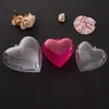 10 cm coeur en plastique clair décorations de noël suspendus boule boule bonbons ornement arbre de noël décor extérieur fête approvisionnement QW8719