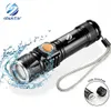 USB Inside Battery XML-T6 Powerful 2000LM Led Flashlight Portable Light Rechargeable Tactical LED Torches Zoom Flashlight