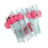 Nouveau Design 25pcs Flamingo Rayé Pailles Luau Beach Tropical Party Barware Faveur Xman Cocktail Fournitures De Fête De Mariage Décor Cadeau A263e