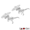 Savoyshi 2 색 공룡 모델링 커프스 단추를 남성용 고품질 참신 동물 커프 링크 패션 브랜드 남성 보석 디자인 3088710
