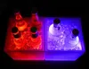 3.5L Kare Plastik Buz Kovası Çift Katmanlar LED Işık Up Kova Korozyona Dayanıklı KTV Bar Otel Malzemeleri Için 45kf BB