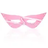 Bondage Women Cat Eye Face Mask Hen Night Fancy Dress Costume Party Sequin Masquerade # R32