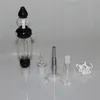 14 mm glashoppning nektar bong kit med titan och kvarts nagelskål rigg dab rörvatten bongs