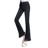 WZJHZ Jeans a Svasatura Jeans a Vita Alta da Donna con Taglio a Stivaletto Pantaloni in Denim Moda Pantaloni Elastici Nero Blu Sexy Slim a Vita Alta